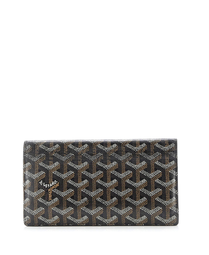 Pre-owned Pre-owned Goyard Goyard Long Richelieu Wallet Coated Canvas In Black