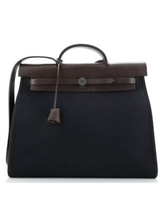 Pre-Owned HERMÈS - 39 Herbag Zip Leather and Toile