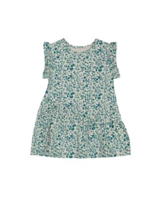 Deux par Deux - Girls' Organic Cotton Small Printed Flowers Tunic Top - Little Kid