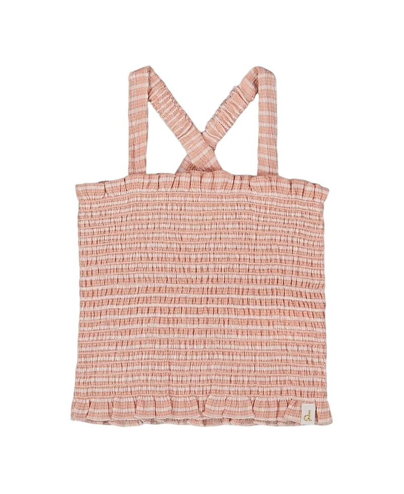 Deux Par Deux Girls' Smocked Tank Top - Big Kid