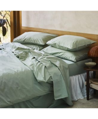 Washed Cotton Percale Duvet Cover, King