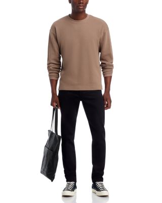 Cotton Waffle Textured Long Sleeve Tee