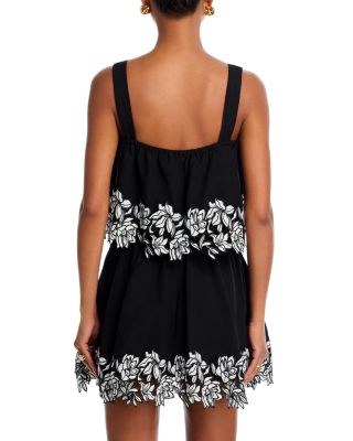 Linen Lace Trim Sleeveless Top & Linen Mini Skirt - Exclusive