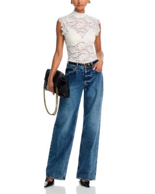 Mock Neck Lace Tank Top - Exclusive