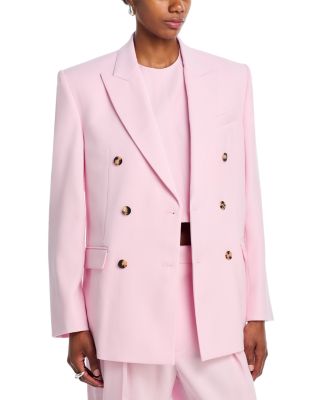 WARDROBE.NYC Double Breasted Blazer, Backless Halter Top & Low Rise Trousers