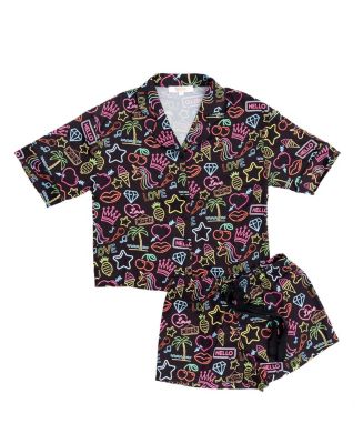 Sunshine Society Kids Silky Cotton Candy Short Sleeve Short Pajama Set main image 0