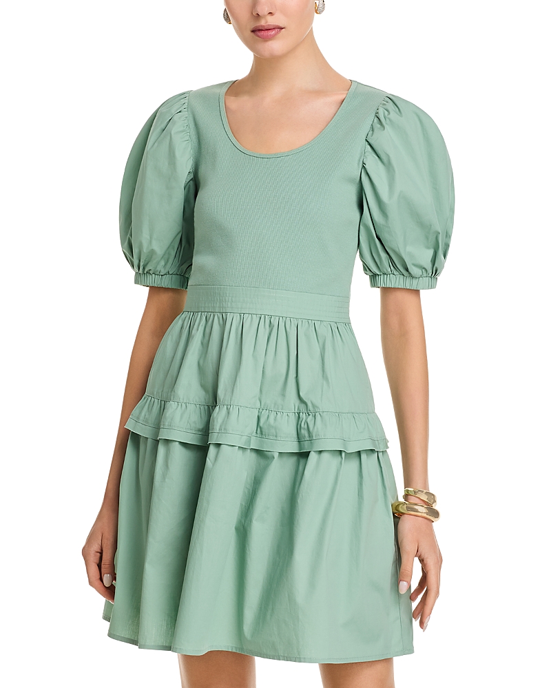 Single Thread Puffed Sleeve Dress