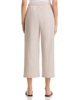 Stretch Jersey High Waisted Tapered Ankle Pants