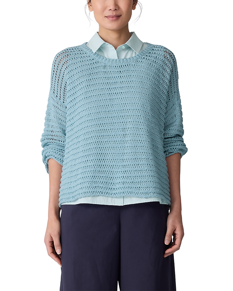 Eileen Fisher Crewneck Cord Yarn Pullover Sweater