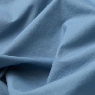 Washed Cotton Percale Flat Sheet, King