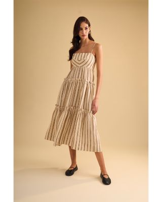 Square Neck Tiered Dress