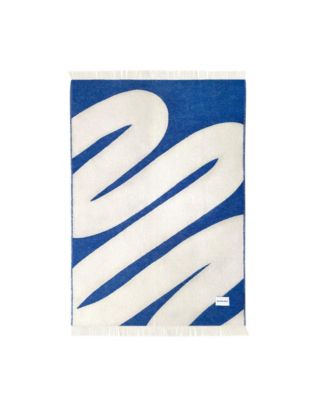 Swirl Cobalt Blanket, 4.25' x 6.5'