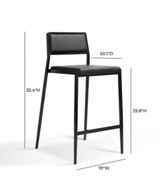 Gale Performance Faux Leather Stackable Stool, Set of 2