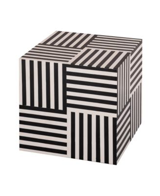  Cube Side Table in Black and White