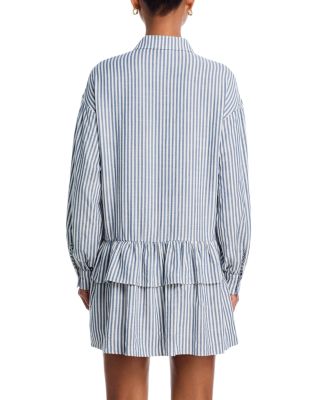 Stripe Long Sleeve Tiered Mini Dress - Exclusive