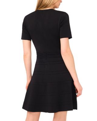 Short Sleeve Round Neck Mini Flare Dress