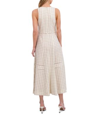 Sleeveless High Neck Midi Dress