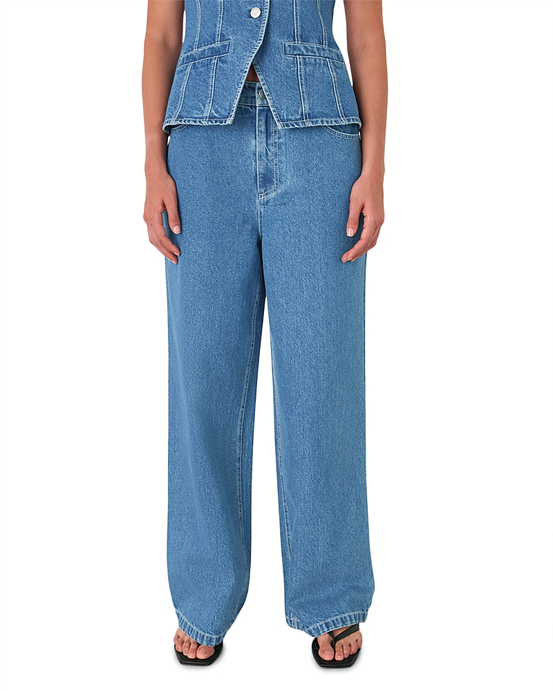 Whistles Relaxed Straight Leg Jeans In Denim