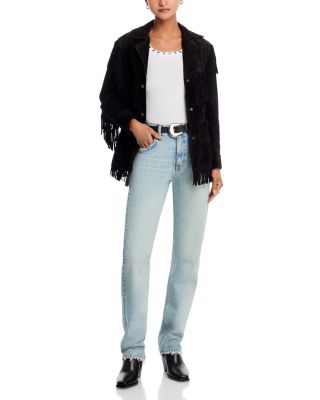 The Blondie High Rise Straight Jeans in Ripped Tides