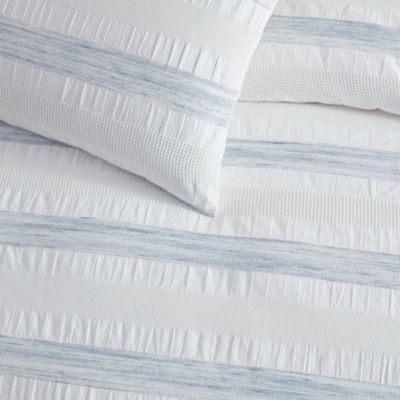 Waffle Stripe Comforter Set, Full/Queen