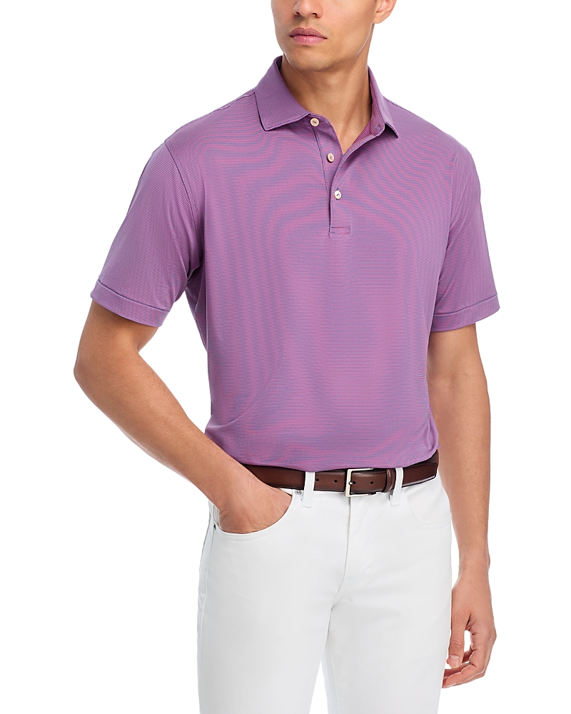 Peter Millar Jubilee Performance Jersey Polo Shirt In Purple