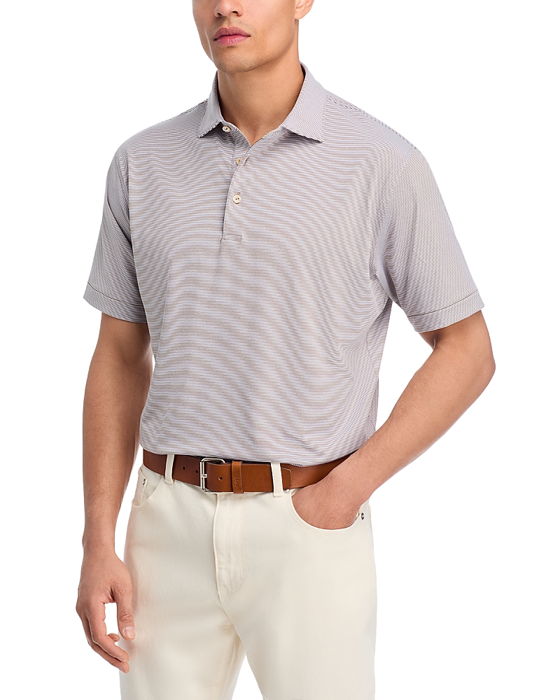 Peter Millar Jubilee Performance Jersey Polo Shirt In Gray