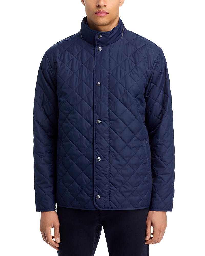 Peter Millar Crown Suffolk Quilted Jacket In Blue