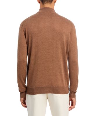 Autumn Crest Suede Trim Quarter Zip Sweater