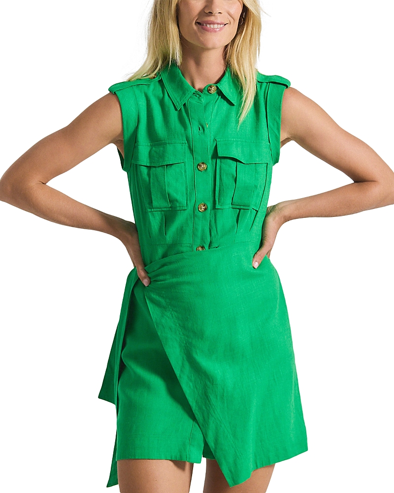 Derek Lam 10 Crosby Giselle Tie Front Mini Cargo Dress