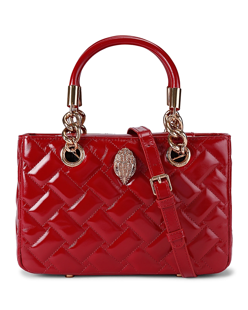 Kurt Geiger Square Kensington Satchel In Red