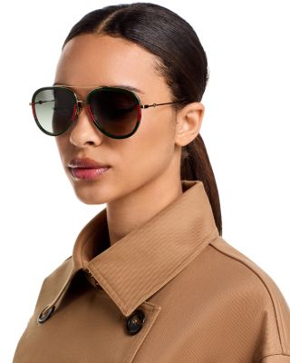 Brow Bar Aviator Sunglasses, 57mm