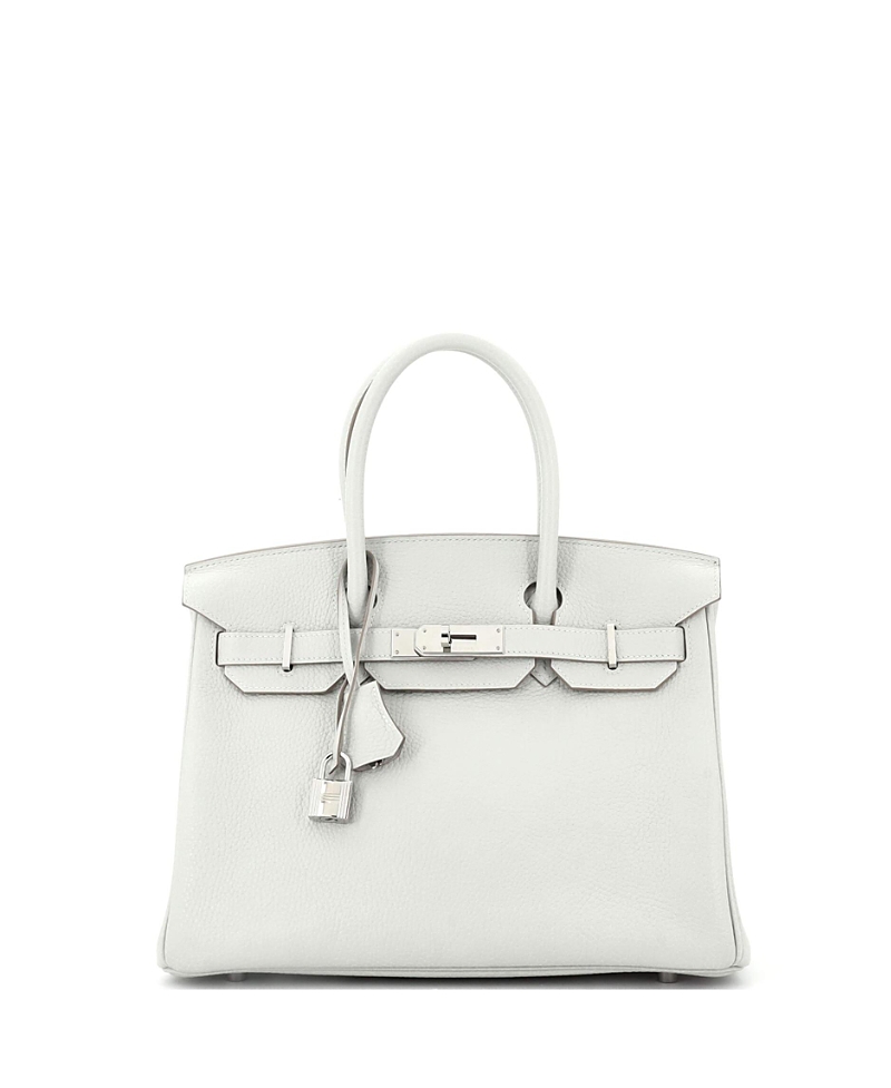 Pre-owned Pre-owned Hermes Hermes Birkin 30 Handbag Grey Clemence With Palladium Hardware In Gray