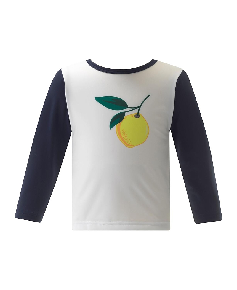 Rachel Riley Boys' Lemon Rashguard - Little Kid, Big Kid In White