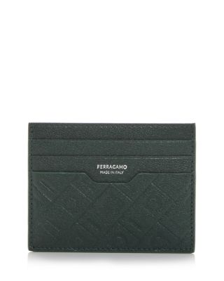 FERRAGAMO - Gancini Embossed Leather Card Case
