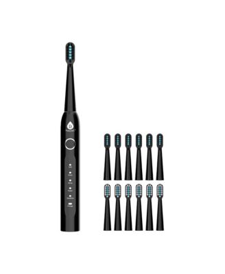 USB Rechargeable Electric Toothbrush with 12 Brush Heads