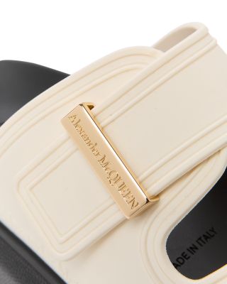 Women's Leather Slide Sandals 