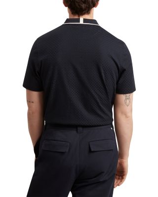 Cophen T Texture Zip Neck Polo Shirt