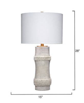 Rail Polyresin Table Lamp with Linen Shade