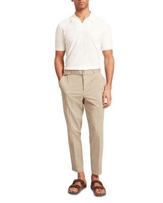Armodo Tapered Fit Belted Cotton Stretch Pants