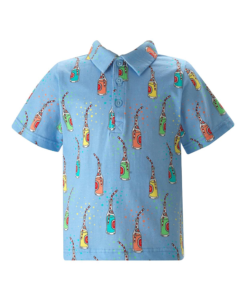 Rachel Riley Boys' Soda Pop Polo Shirt - Little Kid, Big Kid In Blue