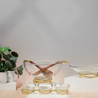 Braid Gold Cake Plate