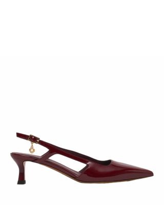 Maje - Women's Patent Leather Slingback Pumps