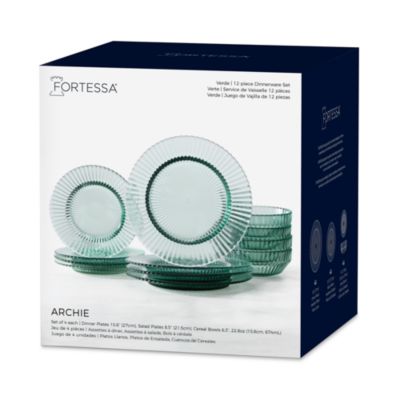 Archie Verde 12 Piece Dinnerware Set