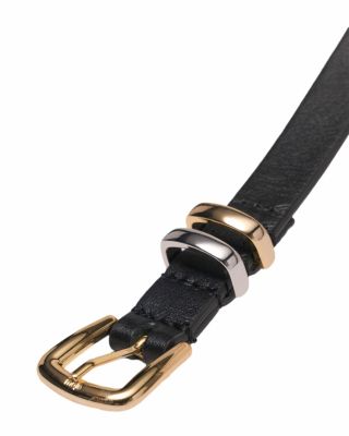 Women&#39;s Square Buckle Mini Leather Belt