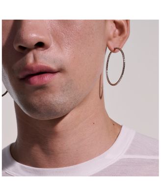 Sterling Silver Classic Chain Large Hoop Earrings