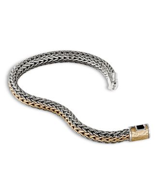 Men&#39;s 18K Yellow Gold &amp; Sterling Silver Icon Bracelet, 8mm