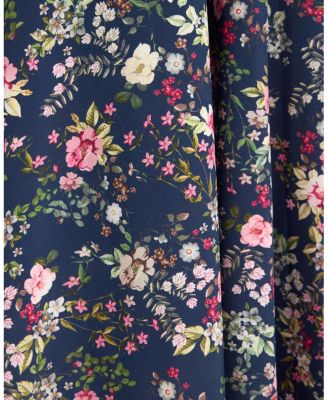 RONI Long Sleeve Fit and Flare Dress in Stretch Floral Print