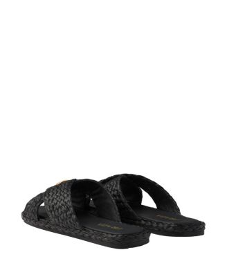 Women's Raffia Crisscross Slides