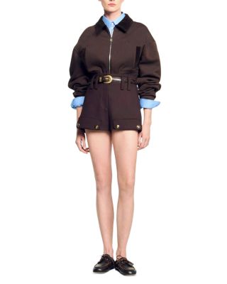 Cropped Zippered Sweatshirt