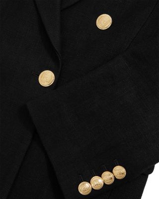 Petite Eden Double Breasted Oversized Linen Blend Blazer